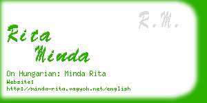 rita minda business card